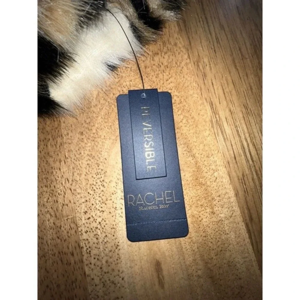 New! Rachel‎ Roy faux fur Animal leopard print reversible coat jacket small - Picture 13 of 13